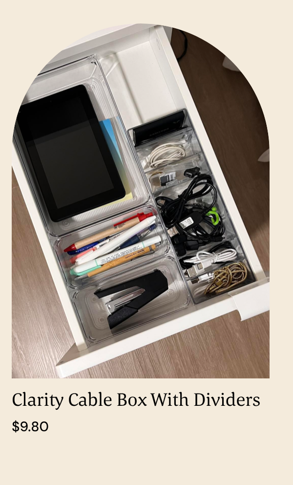 Clarity Cable Box With Dividers