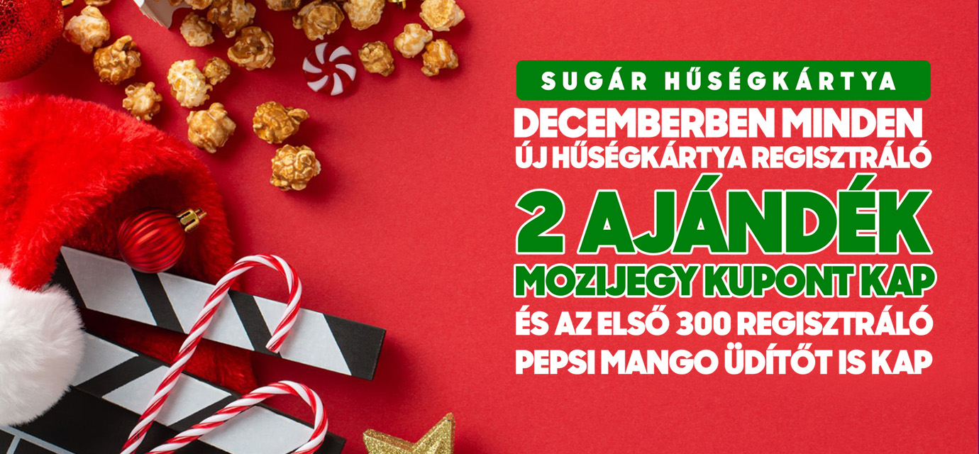 Váltsd ki Hűségkártyádat  2 darab mozijegy kuponért és ajándék Pepsi Mango üdítőért!🎟️