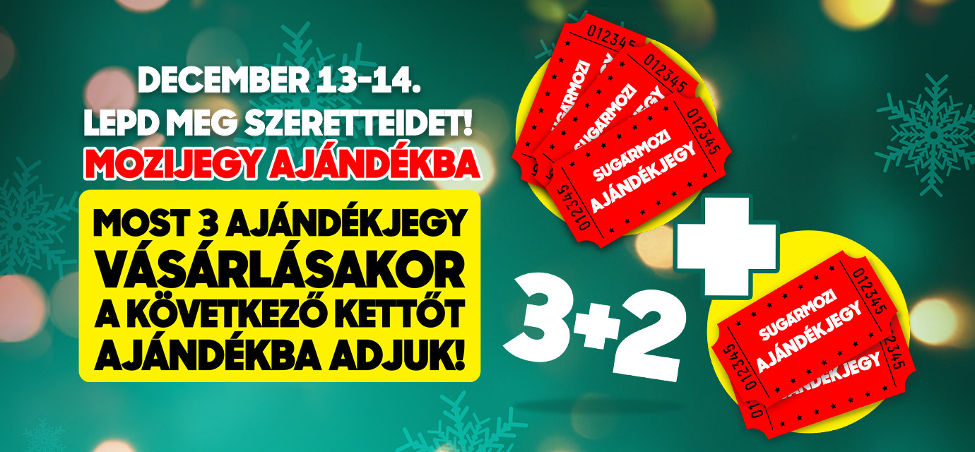 3 ajándékjegy áráért most 5-öt adunk!🎄🎁