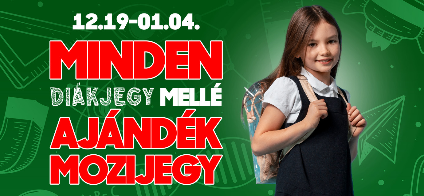 Diákjegyed mellé ajándék mozijegy kupon!🤩