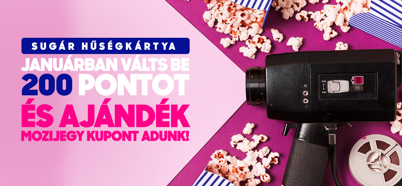 200 pont beváltásakor ajándék mozijegy kupon!🎁