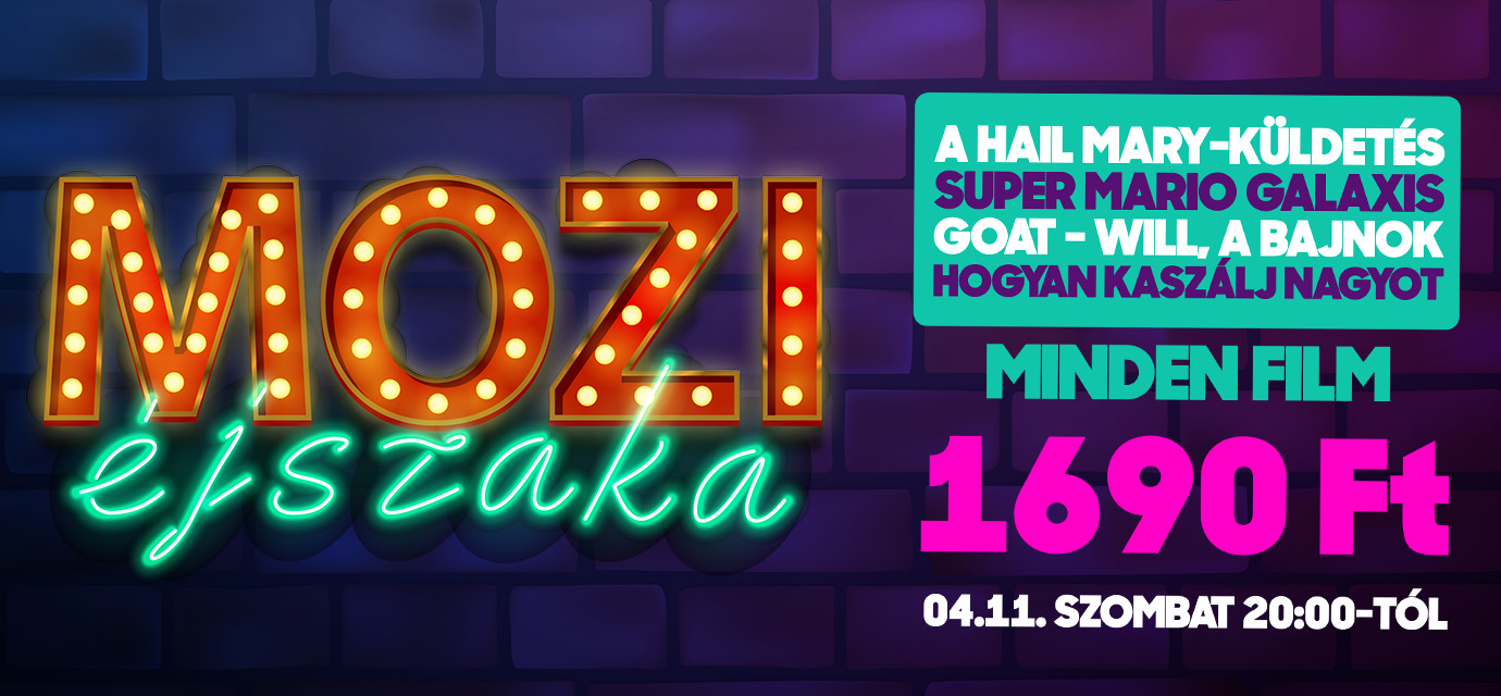 Április 11-én mozizz éjszaka a Sugár Moziban! 🌙