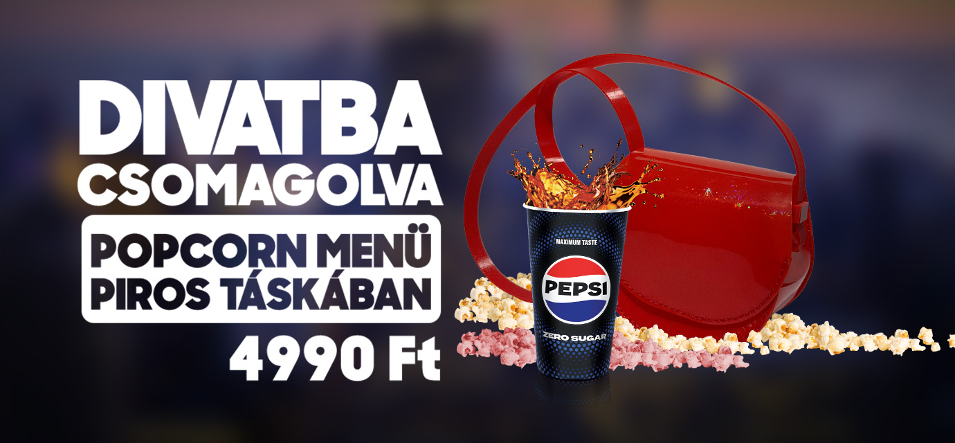 Divatba csomagolva!❤️ Popcorn menü piros táskában!🍿