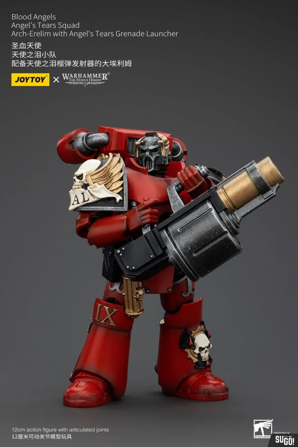 Joy Toy JT00379 Warhammer The Horus Heresy Blood Angels Angel's Tears Squad Arch-Erelim With Angel's Tears Grenade Launcher 1/18 Action Figure