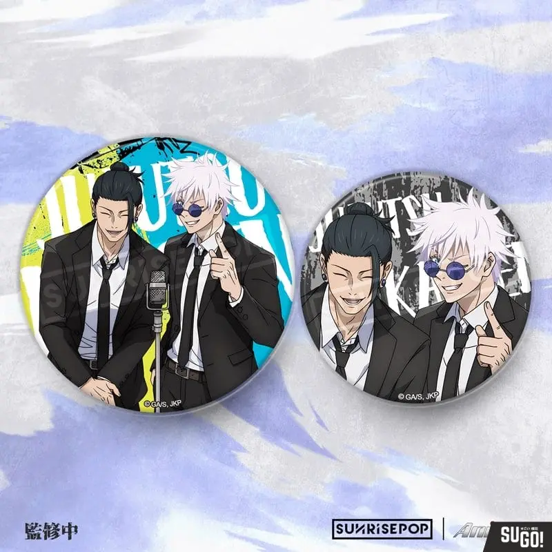 SUNRISEPOP Jujutsu Kaisen Satoru Gojo & Suguru Geto Badge Set