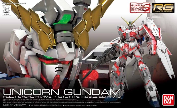 Bandai RG-25 Gundam Unicorn Gundam 1/144 Scale Model Kit