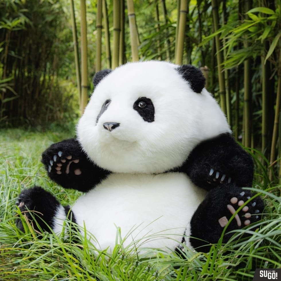 Chongker Panda Hehua (5 Months Old) Sitting 2.1 kg Weighted Plush