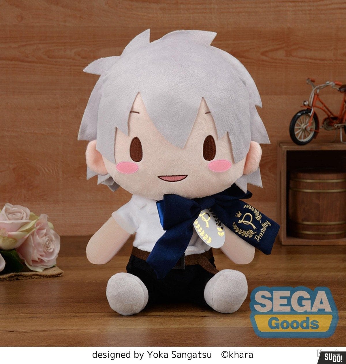 SEGA Fuwapetit Evangelion Kaworu Nagisa L Size Plush Doll