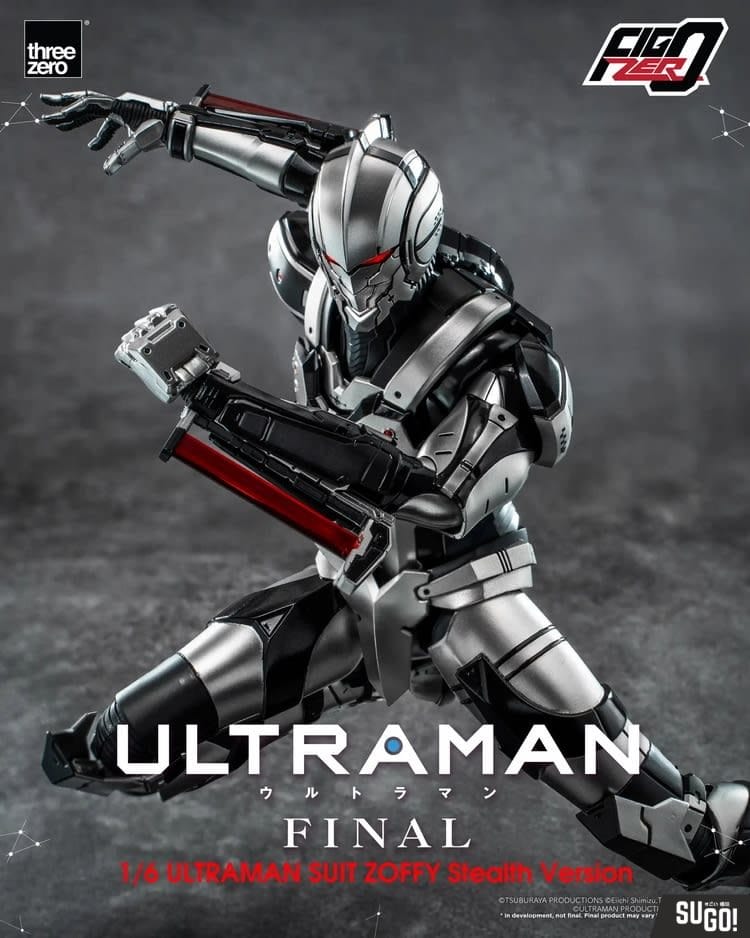 Threezero 3Z08720C0 Figzero Anime Ultraman Final Season Ultraman Suit Zoffy Stealth Version 1/12 Action Figure