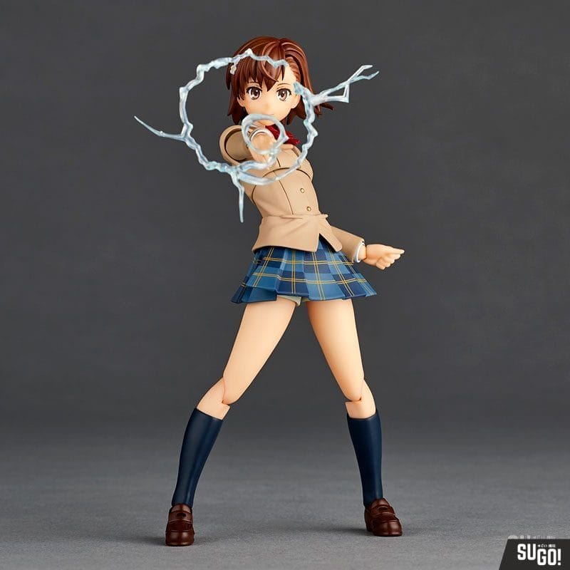 Kaiyodo Revoltech Amazing Yamaguchi Toaru Kagaku no Railgun Mikoto Misaka Winter Uniform Ver. Action Figure