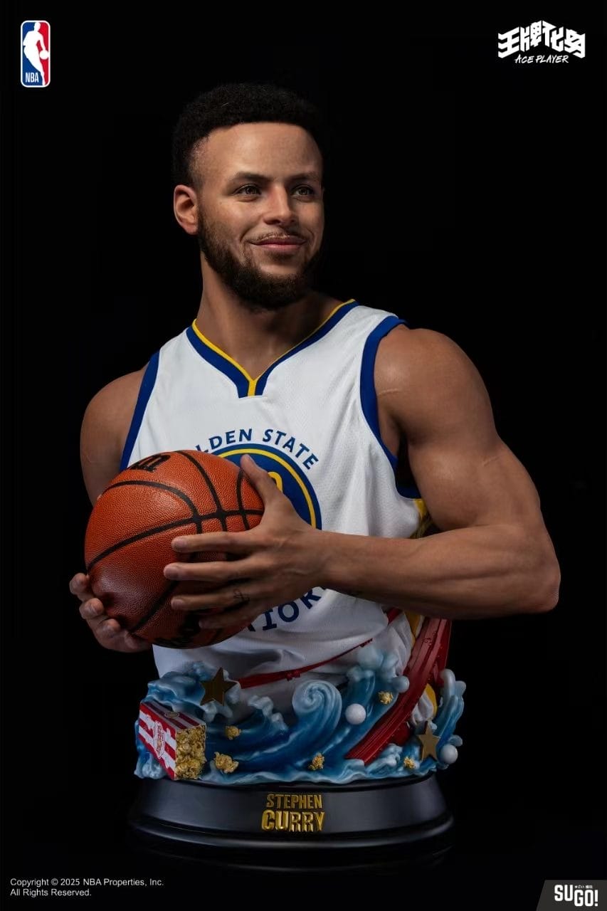 Infinity Studio Ace Player NBA Stephen Curry Life-Size Silicone Bust 1/1 Licensed Statue