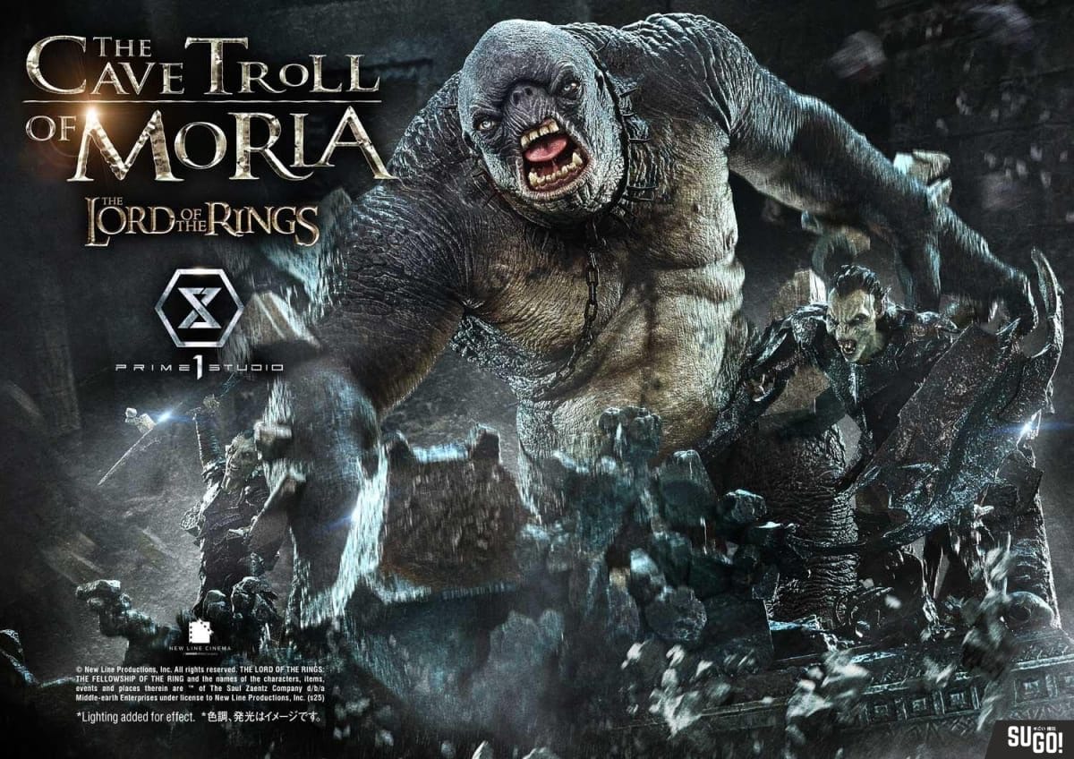 Prime 1 Studio PMLOTR-13S Premium Masterline The Lord of The Rings (Film) Cave Troll of Moria Bonus Ver. 1/6 Licensed Statue