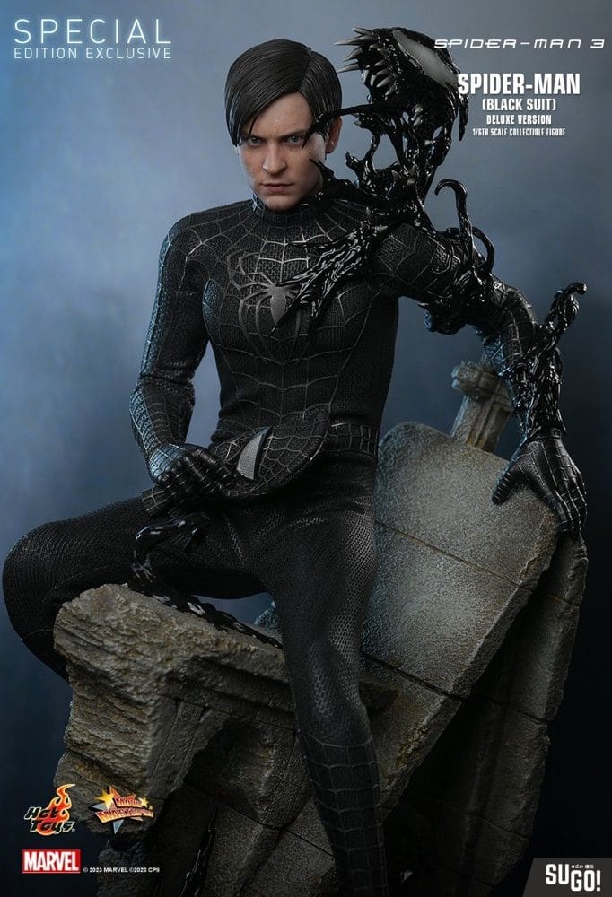 Hot Toys Spider-Man 3 Spider-Man (Black Suit) (Deluxe Ver.) MMS728 1/6 Action Figure