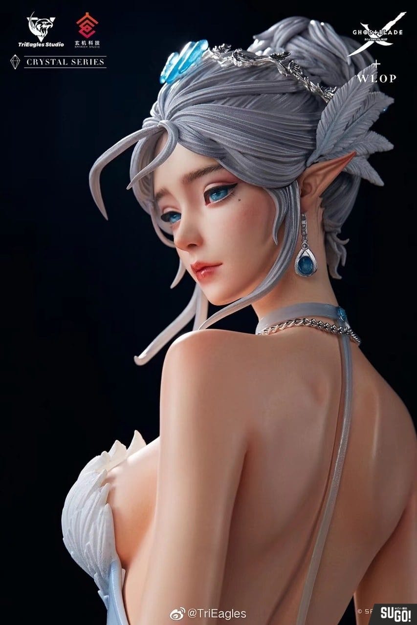 TriEagles Studio X Sparkey Studio Crystal Series Ghost Blade (Blue Ver) By WLOP 1/4 Scale Statue
