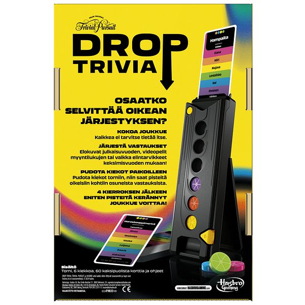 Trivial Pursuit Drop Trivia peli