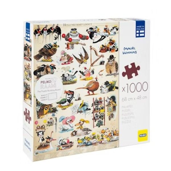 Palapeli 1000 palaa Hullunkuriset linnut Mauri Kunnas