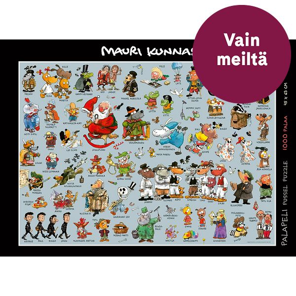 Palapeli 1000 palaa Mauri Kunnas Hahmot