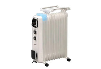 רדיאטור דיגיטלי 11 צלעות כולל מתקן לחות ומתלה לייבוש בגדים