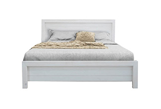 מיטה זוגית מעוצבת מעץ מלא כולל מרן קפיצים מתנה