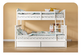 מיטת קומותיים כוללת מזרונים דגם ריאן