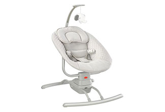 נדנדת גלישה (Glider) חשמלית לתינוק עם מנגינות, שלט רחוק ושנאי