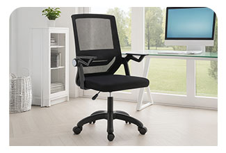 כסא מחשב עם ידיות מתכווננות דגם FRED צבע שחור