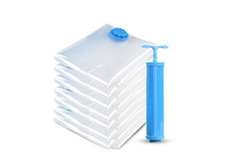 מארז 10 שקיות ואקום + משאבה ידנית