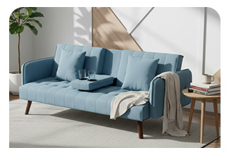 ספה מודולרית נפתחת למיטה כולל בר כוסות