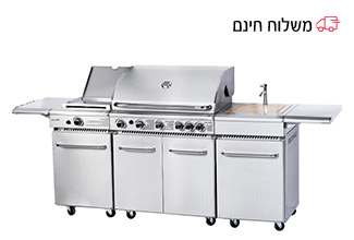 מטבח חוץ  משולב גריל גז פרימיום