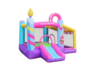 מתקן קפיצה מתנפח עם מגלשה 