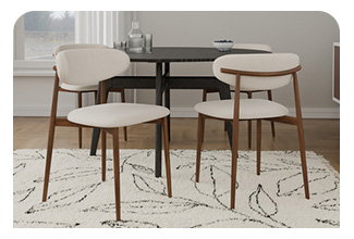 רביעיית כיסאות פינת אוכל מעוצבים דגם באזל