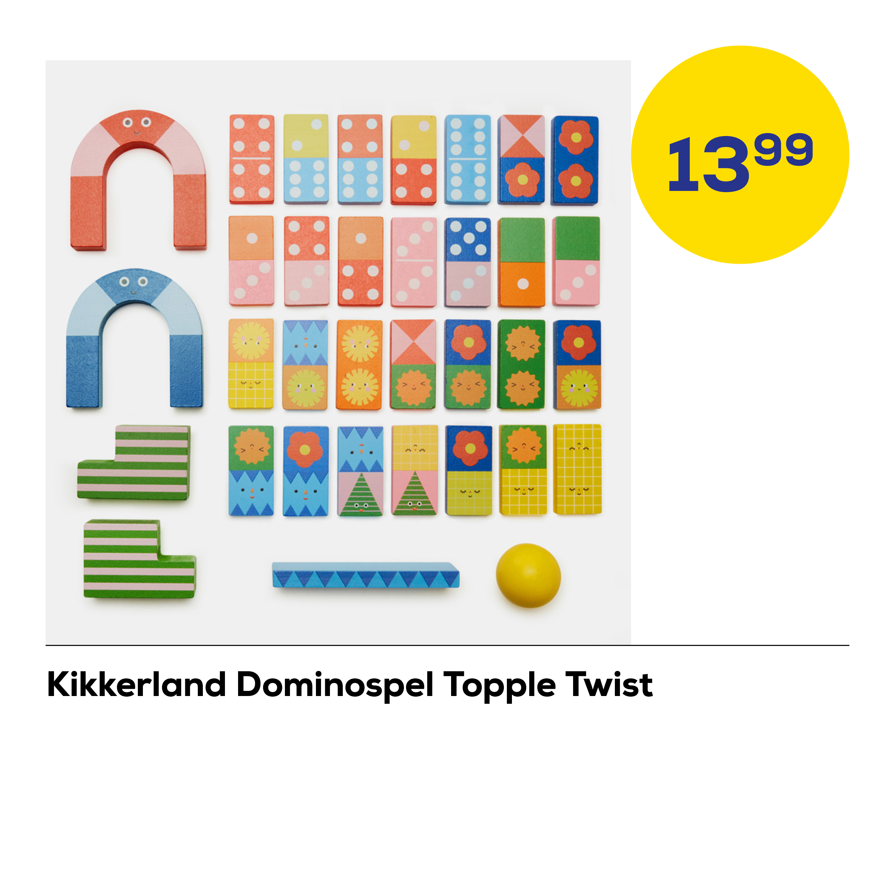 Kikkerland Dominospel Topple Twist