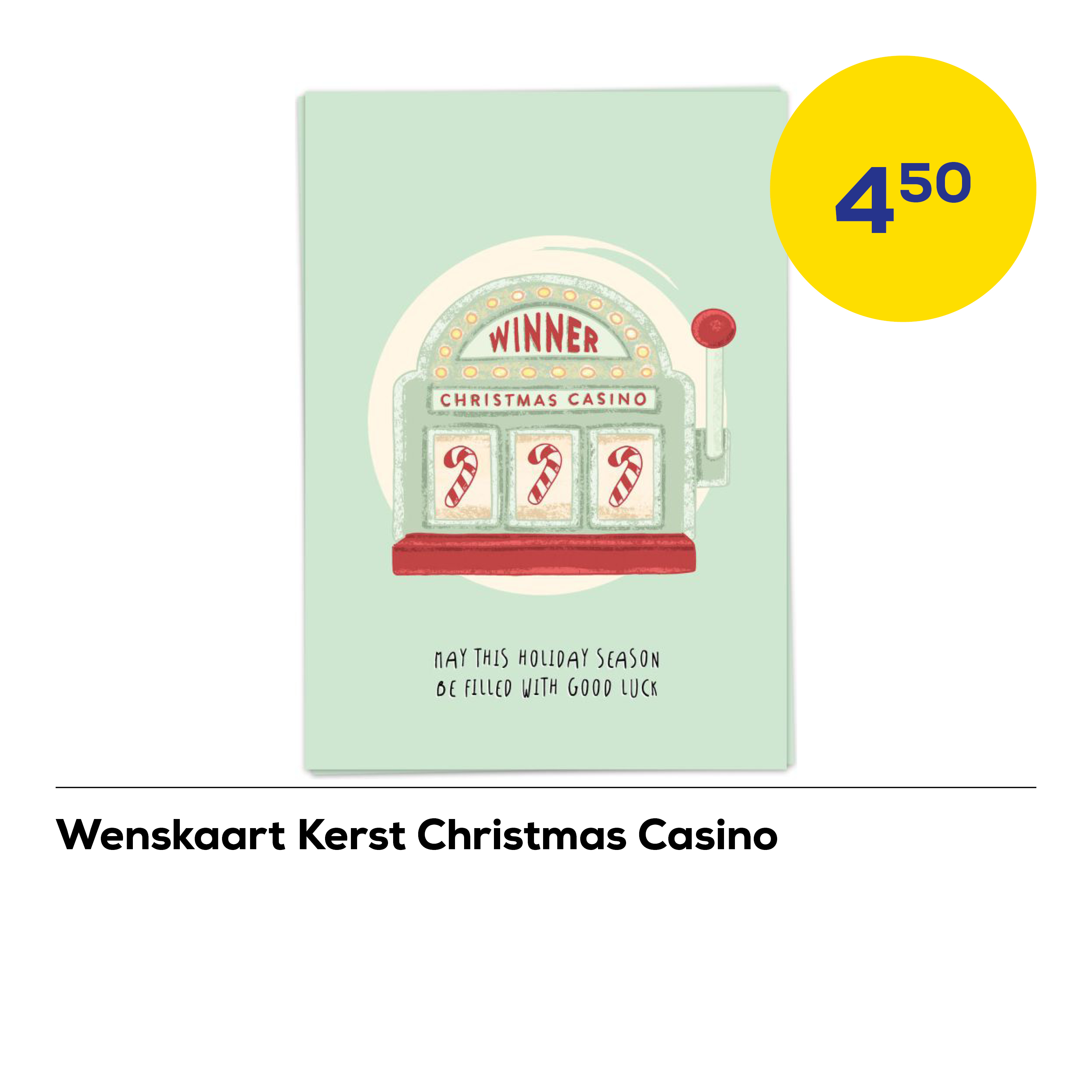 Wenskaart Kerst Christmas Casino