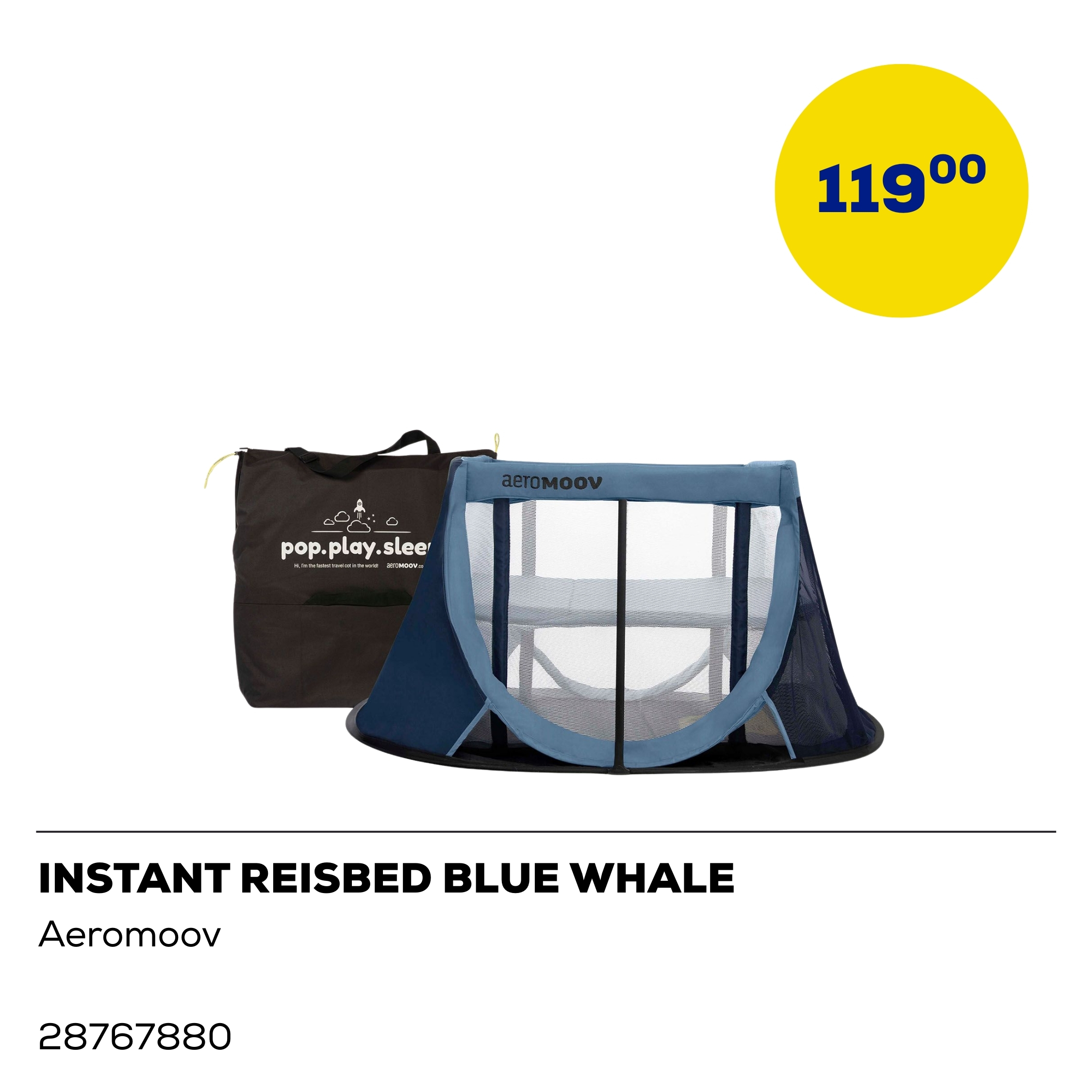 Aeromoov Instant Reisbed Blue Whale