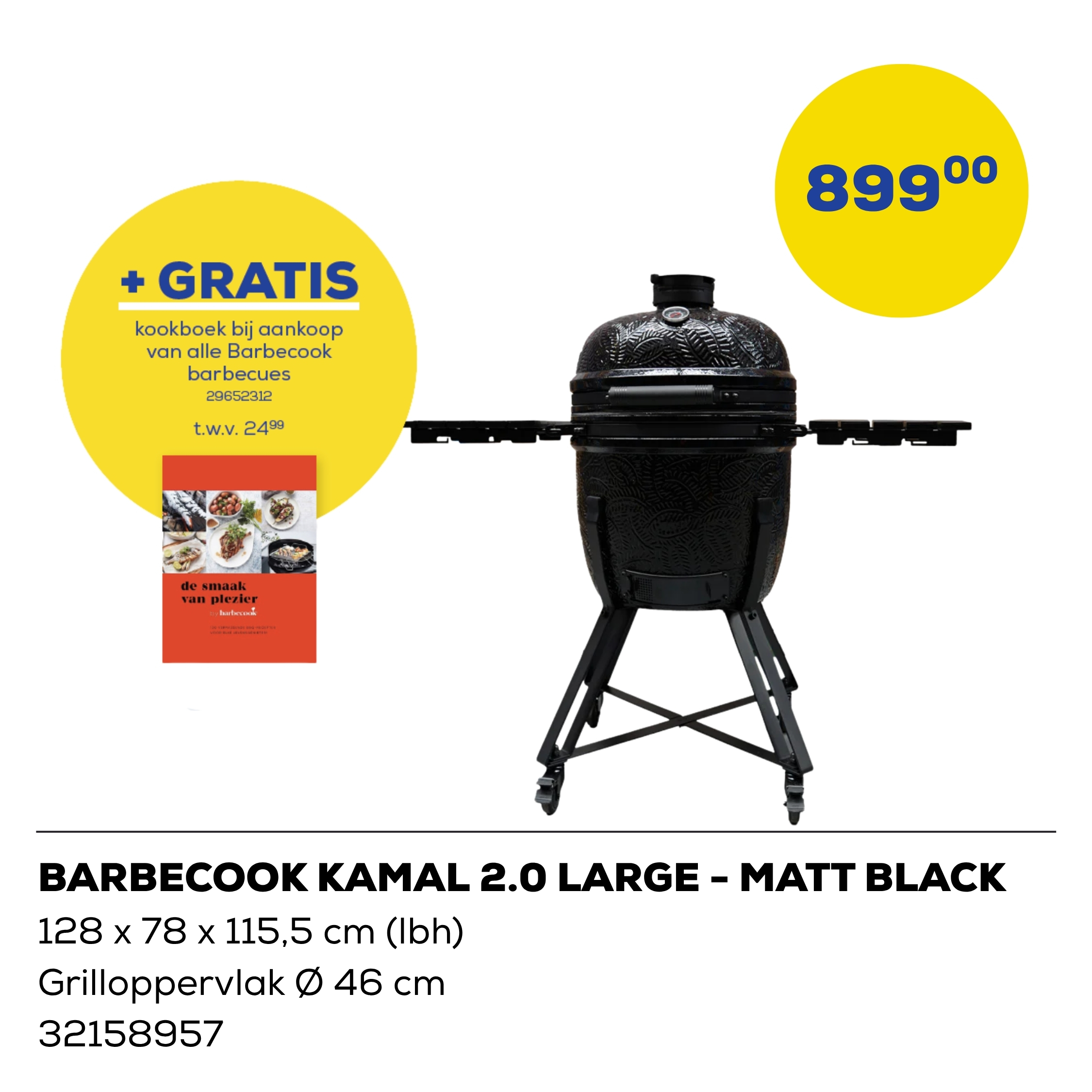 Barbecook Kamal 2.0 Large Kamado Zwart Mat
