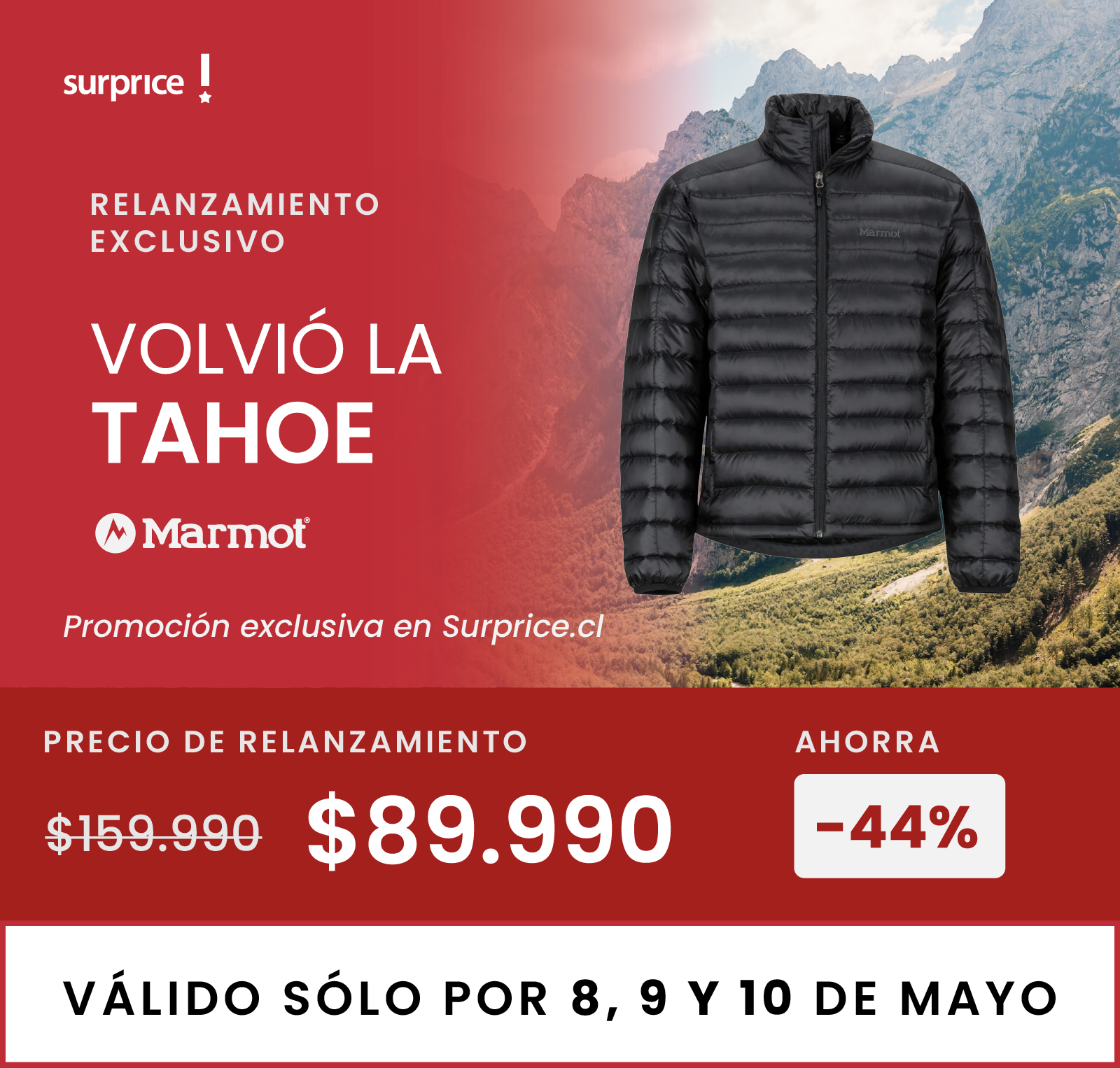 Relanzamiento | Chaqueta Tahoe Marmot $89.990