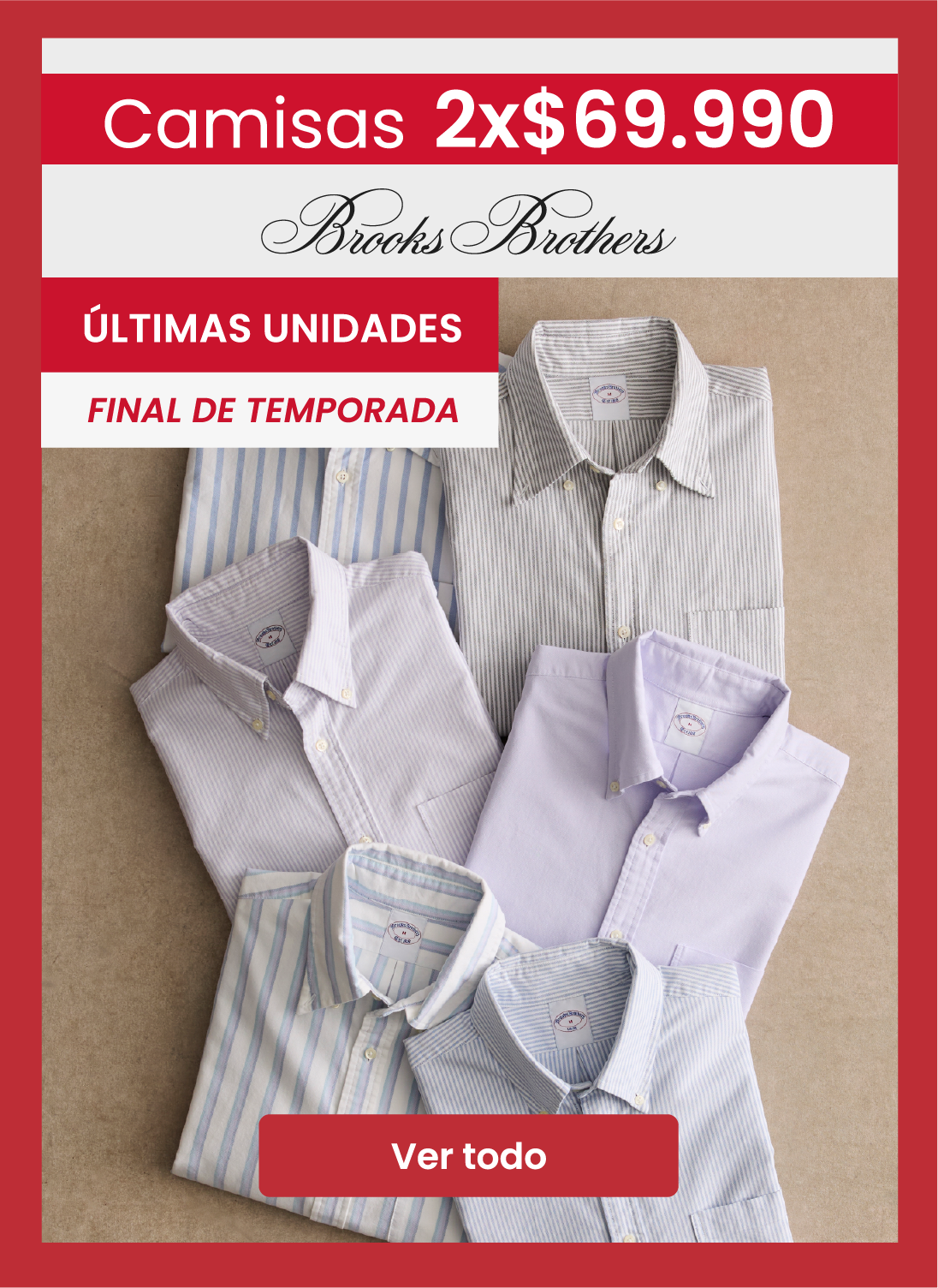 Surprice | Liquidación de Invierno desde 50% - Camisas Brooks Brothers