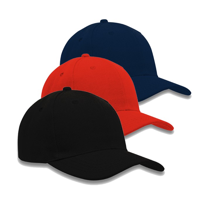 6 Panel Plain Cap - Various Colours