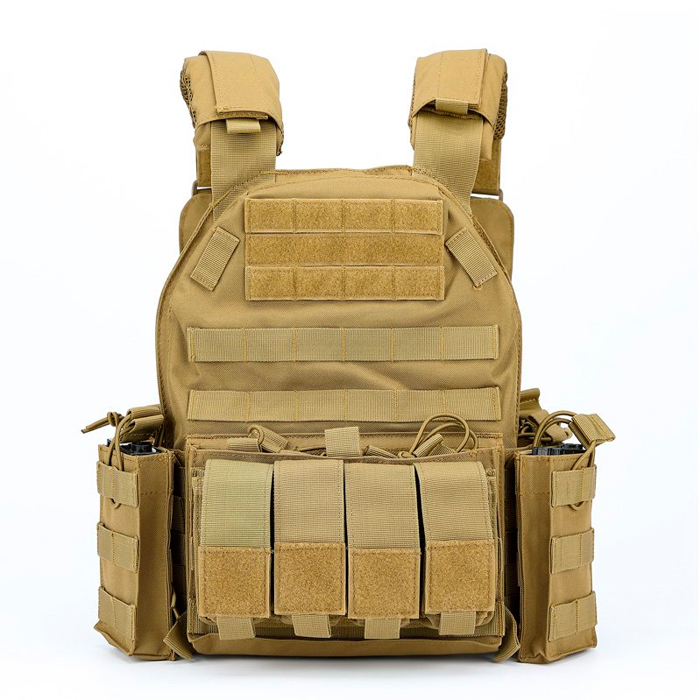 TacSpec Recon MOLLE Plate Carrier Vest w/ Pouches - Various
