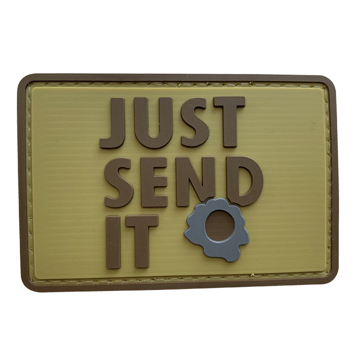 TacSpec "Just Send It" PVC Velcro Patch - Tan