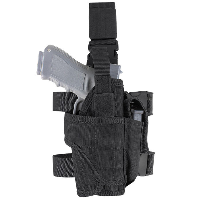 Condor Tornado Tactical Leg Holster - Condor Tornado Tactical Leg Holster : Colour - Black, Hand - Right Hand