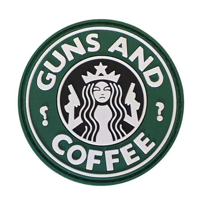 TacSpec "Guns and Coffee" PVC Velcro Patch