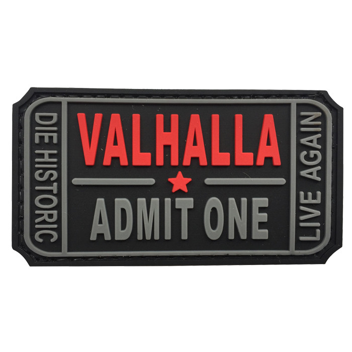 TacSpec "Admit One" PVC Velcro Patch - Black