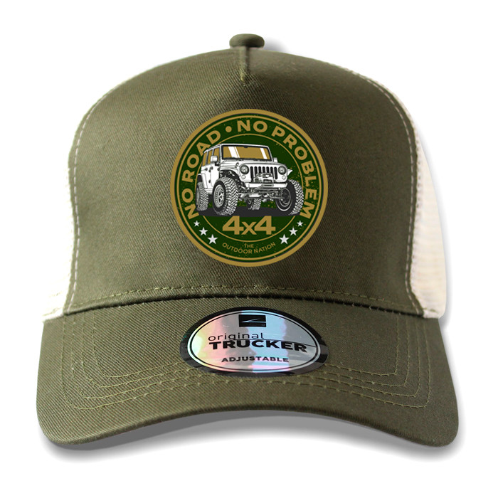 TON "No Road, No Problem - Jeep" Outdoor Trucker Cap