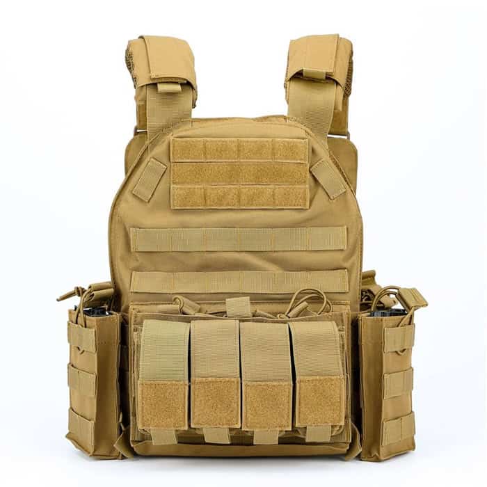 TacSpec Recon MOLLE Plate Carrier Vest w/ Pouches - Various