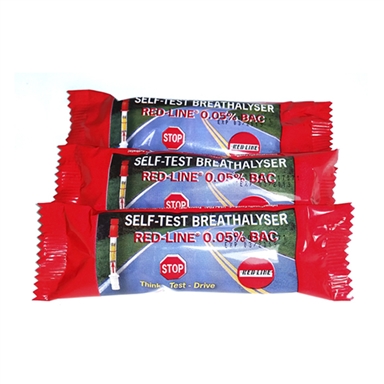 Redline Disposable Alcohol Tester/Breathalyser - Single