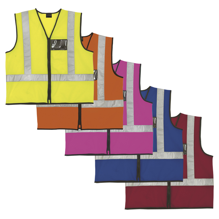 Reflective Jacket with Zip and ID Pouch