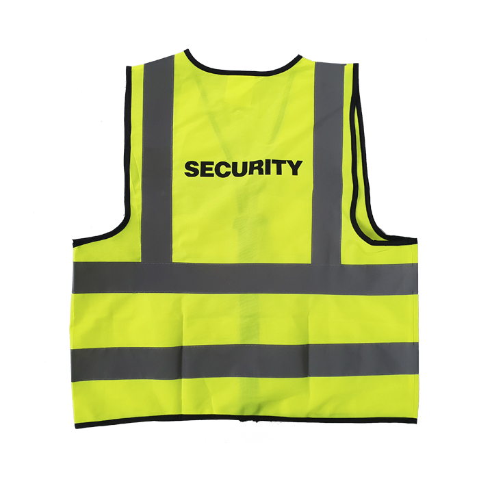 "SECURITY" Branded Reflective Jacket with Zip and ID Pouch