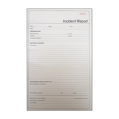 Security Incident Report Book