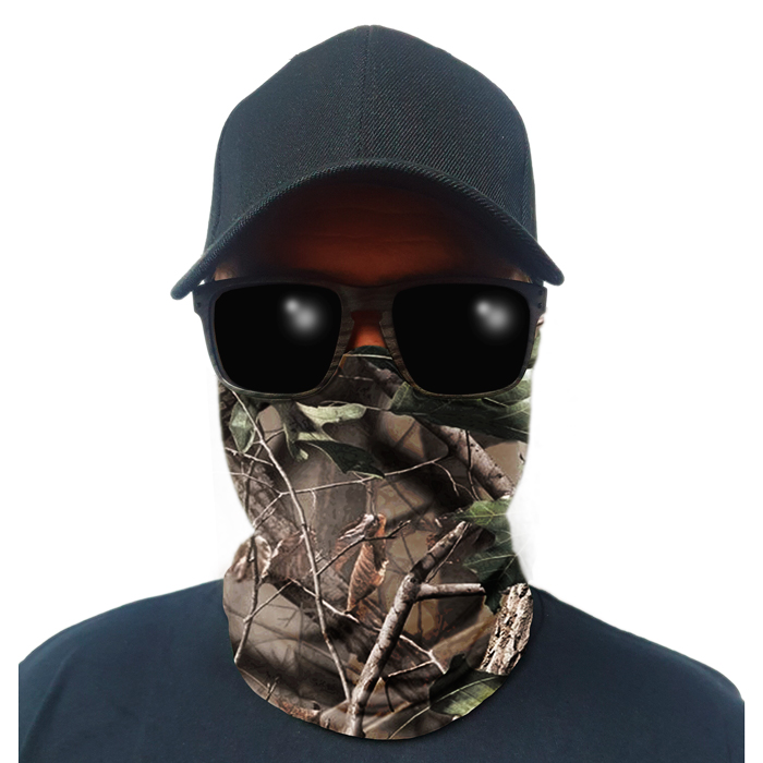 Multi-Use Tubular Bandana/Gator Face Shield - Bush Camo